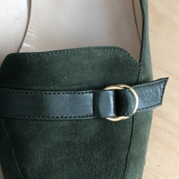 Pancaldi 1888 Pointed Toe Suede Leather Kitten Heels Pumps - Picture 5 of 10